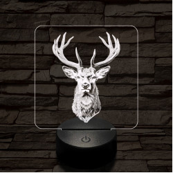 A csodaszarvas 7 színű valósághű 3D led lámpa