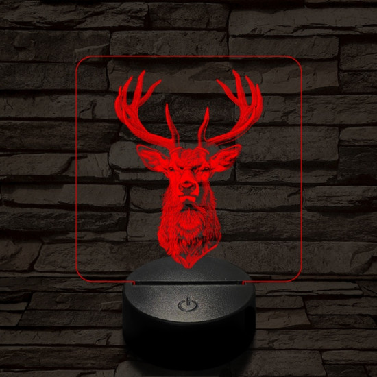 A csodaszarvas 7 színű valósághű 3D led lámpa