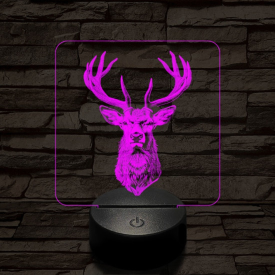 A csodaszarvas 7 színű valósághű 3D led lámpa