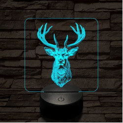 A csodaszarvas 7 színű valósághű 3D led lámpa