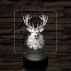 Bozontos szarvas 7 színű valósághű 3D led lámpa
