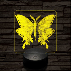 Éjjeli lepke 7 színű valósághű 3D led lámpa