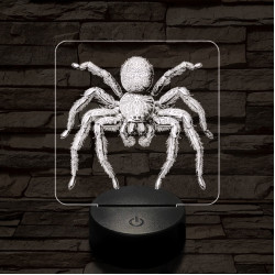 Madárpók 7 színű valósághű 3D led lámpa