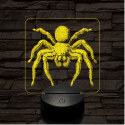 Madárpók 7 színű valósághű 3D led lámpa