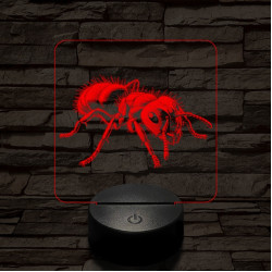 Dolgos hangya 7 színű valósághű 3D led lámpa