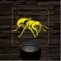 Dolgos hangya 7 színű valósághű 3D led lámpa