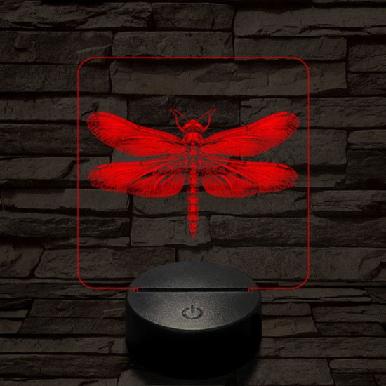 A szitakötő ruhája 7 színű valósághű 3D led lámpa