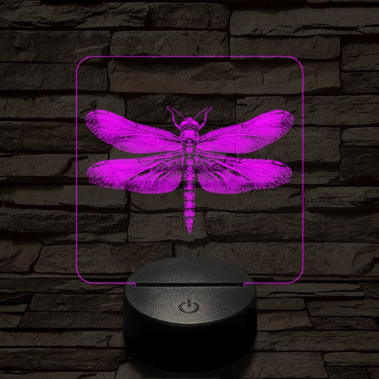 A szitakötő ruhája 7 színű valósághű 3D led lámpa