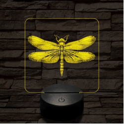 A szitakötő ruhája 7 színű valósághű 3D led lámpa