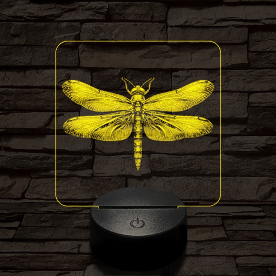 A szitakötő ruhája 7 színű valósághű 3D led lámpa