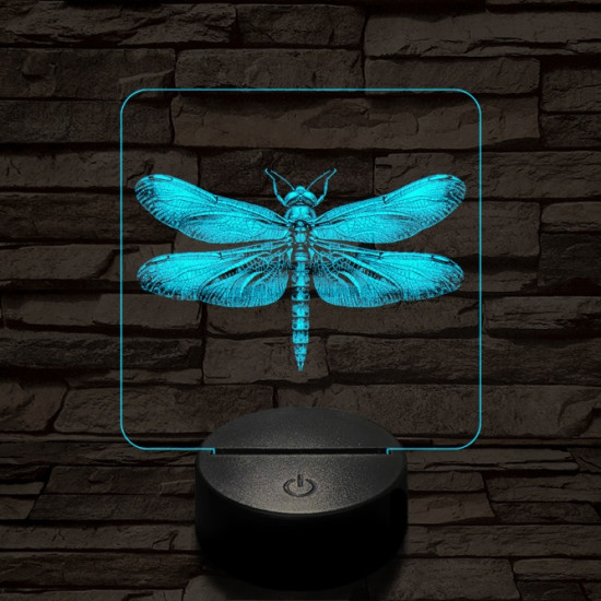 A szitakötő ruhája 7 színű valósághű 3D led lámpa