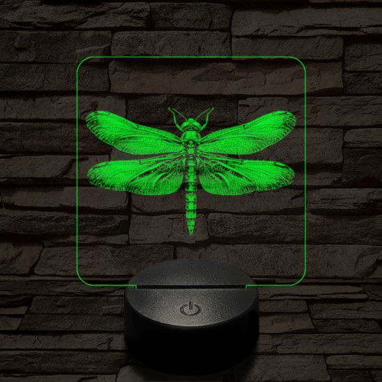 A szitakötő ruhája 7 színű valósághű 3D led lámpa