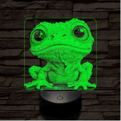 Mókás bébi béka 7 színű valósághű 3D led lámpa