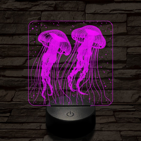 Medúzapár 7 színű valósághű 3D led lámpa