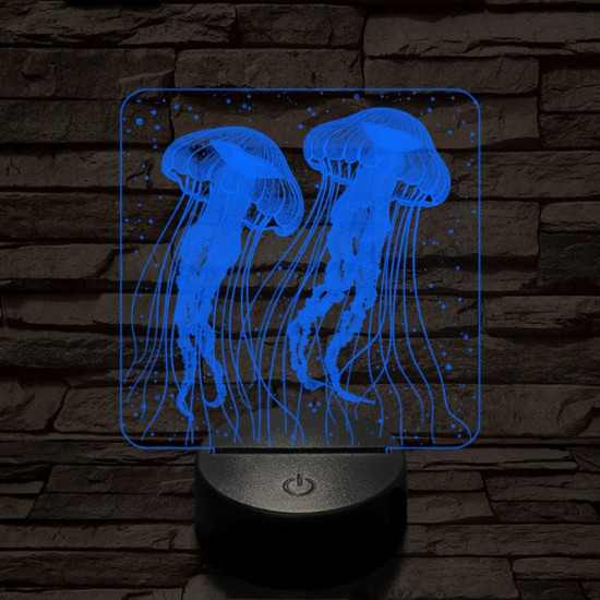 Medúzapár 7 színű valósághű 3D led lámpa