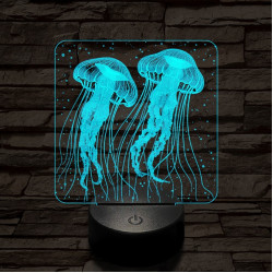 Medúzapár 7 színű valósághű 3D led lámpa