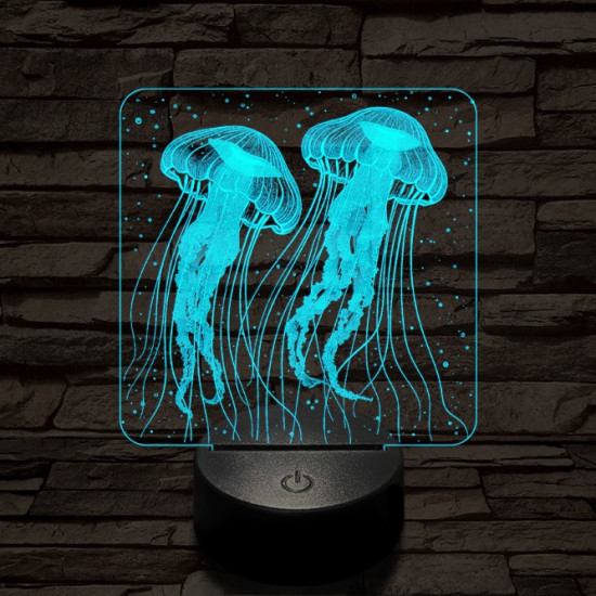 Medúzapár 7 színű valósághű 3D led lámpa