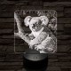 Kapaszkodó koala 7 színű valósághű 3D led lámpa