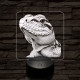 Bámészkodó gyík 7 színű valósághű 3D led lámpa