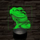 Bámészkodó gyík 7 színű valósághű 3D led lámpa