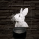 Szimatoló nyuszi 7 színű valósághű 3D led lámpa