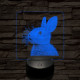 Szimatoló nyuszi 7 színű valósághű 3D led lámpa