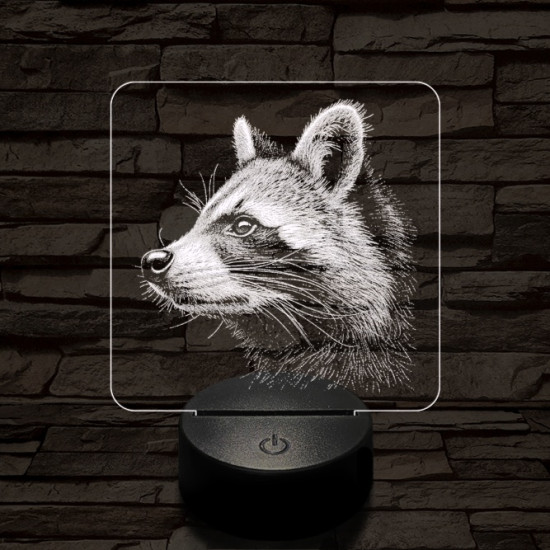 Mosó Masa 7 színű valósághű 3D led lámpa