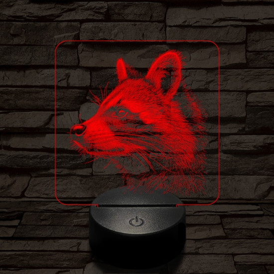 Mosó Masa 7 színű valósághű 3D led lámpa