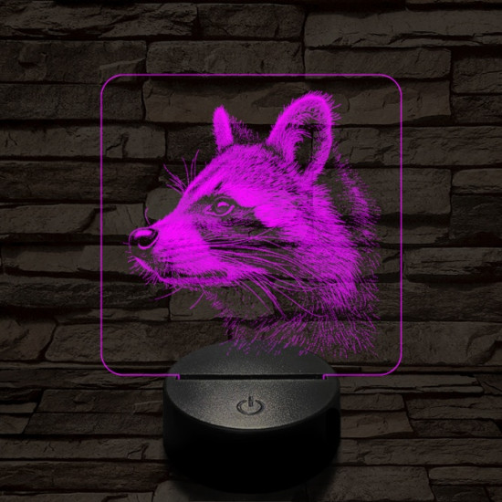 Mosó Masa 7 színű valósághű 3D led lámpa