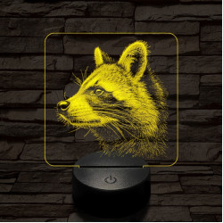 Mosó Masa 7 színű valósághű 3D led lámpa