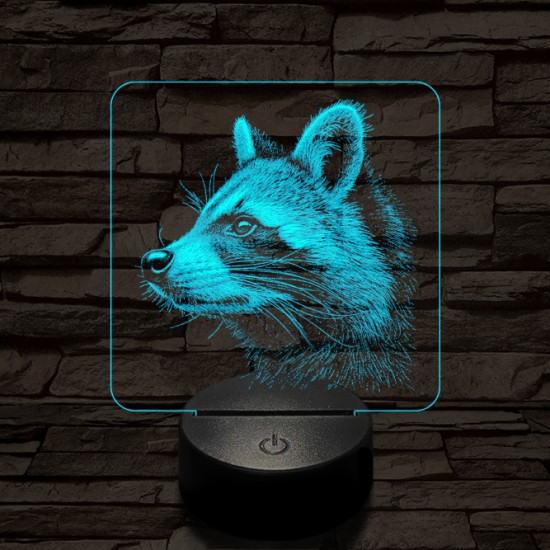 Mosó Masa 7 színű valósághű 3D led lámpa