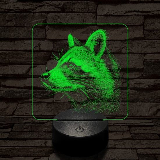 Mosó Masa 7 színű valósághű 3D led lámpa