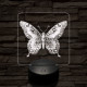 Pillangó szárnyalás 7 színű valósághű 3D led lámpa