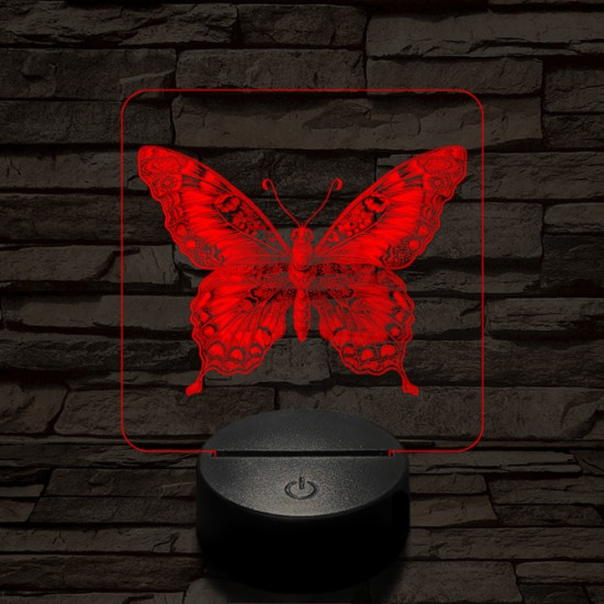 Pillangó szárnyalás 7 színű valósághű 3D led lámpa