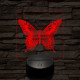 Pillangó szárnyalás 7 színű valósághű 3D led lámpa