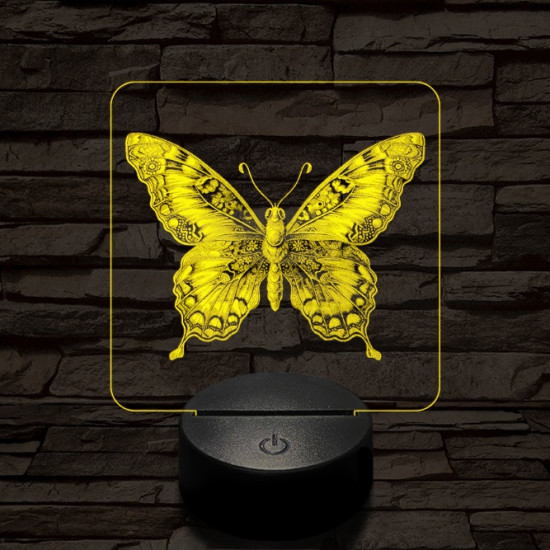 Pillangó szárnyalás 7 színű valósághű 3D led lámpa