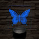 Pillangó szárnyalás 7 színű valósághű 3D led lámpa