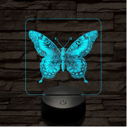 Pillangó szárnyalás 7 színű valósághű 3D led lámpa
