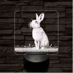 Szalutáló nyúl 7 színű valósághű 3D led lámpa
