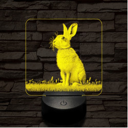 Szalutáló nyúl 7 színű valósághű 3D led lámpa