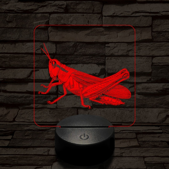 Szöcske 7 színű valósághű 3D led lámpa