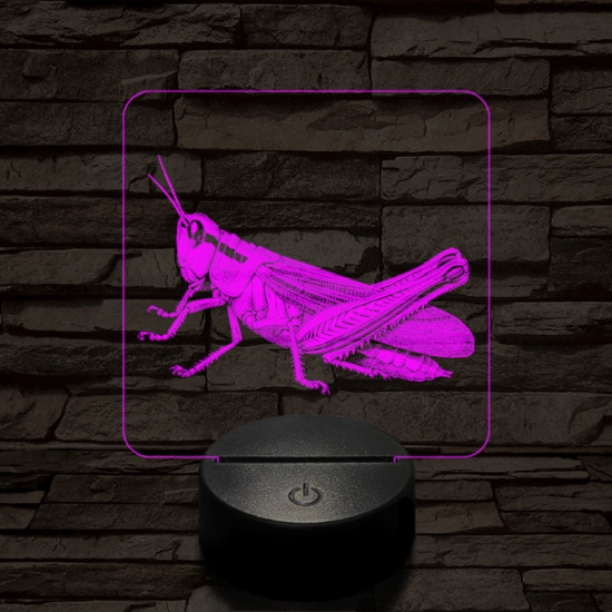Szöcske 7 színű valósághű 3D led lámpa