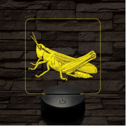 Szöcske 7 színű valósághű 3D led lámpa