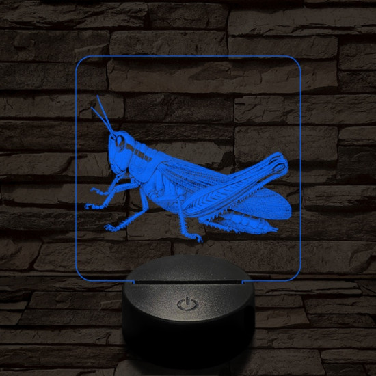 Szöcske 7 színű valósághű 3D led lámpa