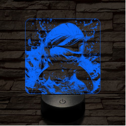 Boldog delfin 7 színű valósághű 3D led lámpa