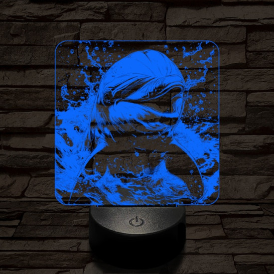 Boldog delfin 7 színű valósághű 3D led lámpa