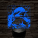 Boldog delfin 7 színű valósághű 3D led lámpa