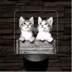 Cicabarátság 7 színű valósághű 3D led lámpa