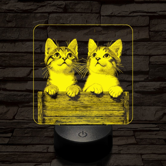 Cicabarátság 7 színű valósághű 3D led lámpa