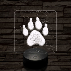 Kutyatappancs 7 színű  3D led lámpa